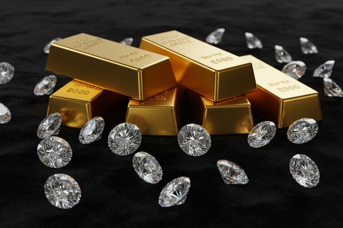 The Gold, Diamonds and Moissanite